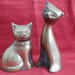 2 elegante Messing- Katzenfiguren - Bild 1