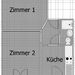 2 Zimmer, 45 qm, Balkon, 1 OG, Bremen Gröpelingen - Bild 1