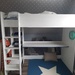 Weisses stabiles Hochbett mit Schreibtisch  - Bild 3