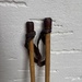 Holz-Langlauf-Ski der ca. 50er Jahre mit Stöcken - Bild 4