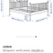  Bett IKEA Leirvik inkl. Lattenrost und Matratze - Bild 4
