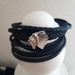 schwarzes Magnet Wickelarmband  - Bild 2