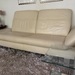 Cremefarbenes Ledersofa - Bild 1