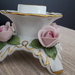 zauberhafter Porzellan-Kerzenhalter mit Rosen - Bild 1