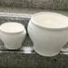Formschöne Übertöpfe weiße Keramik,  - Bild 8