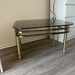 Vintage Goldener Couchtisch mit Glasplatte ABHOLEN - Bild 1