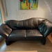 Ledersofa schwarz - Bild 1